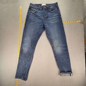 The Stronghold Jeans Mens Selvedge Blue Med Wash Whiskers Honeycomb Fits 29x30